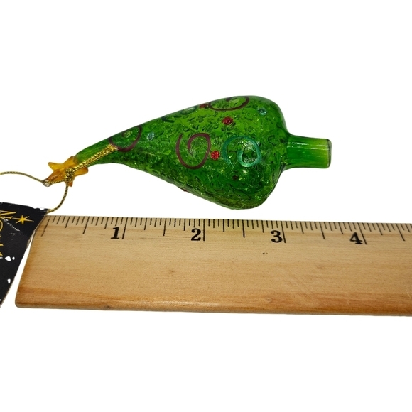 North Star Glass Tree Ornament Set of 3 NWT - Picture 6 of 11